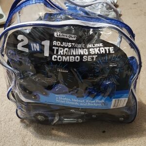 Chicco Blue Adjustable Inline Training Skate Combo Set